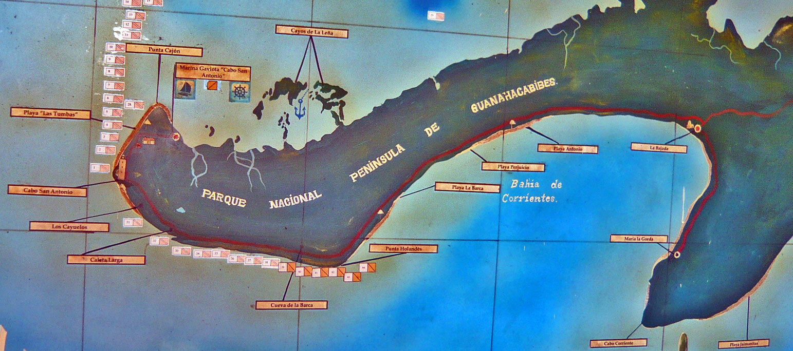 Guanahacabibes Mapa ::: www.particuba.net  © sogestour